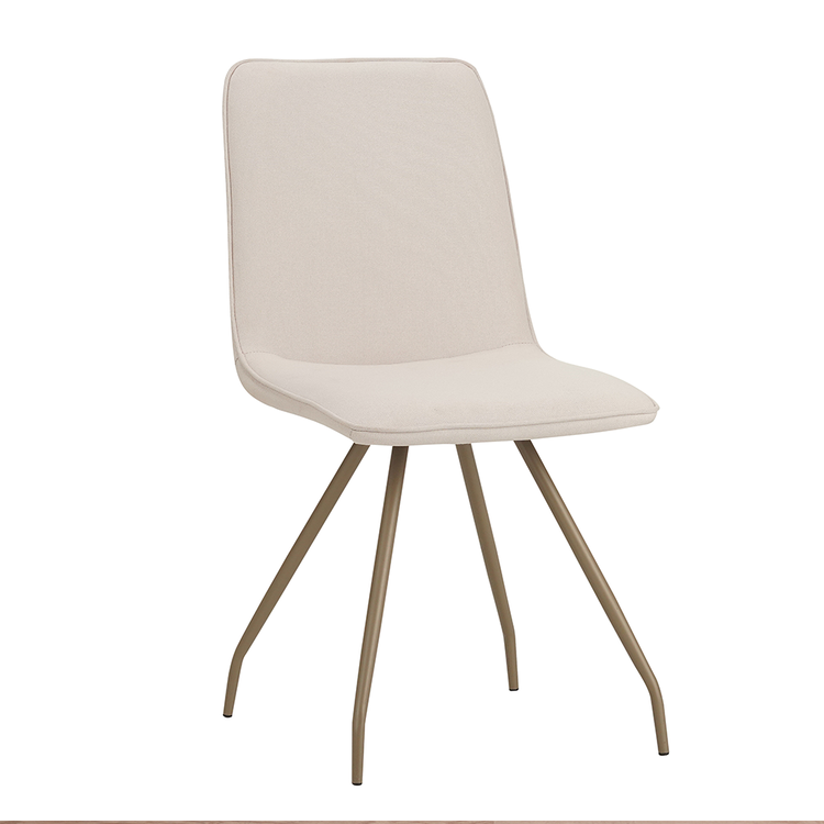 Chaise de salle à manger scandinave Pippi beige tissu recyclé