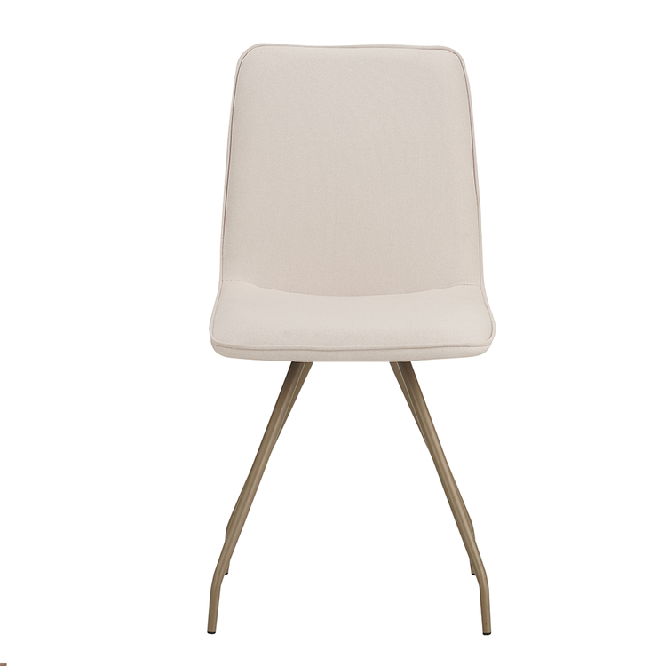 Chaise de salle à manger scandinave Pippi beige tissu recyclé