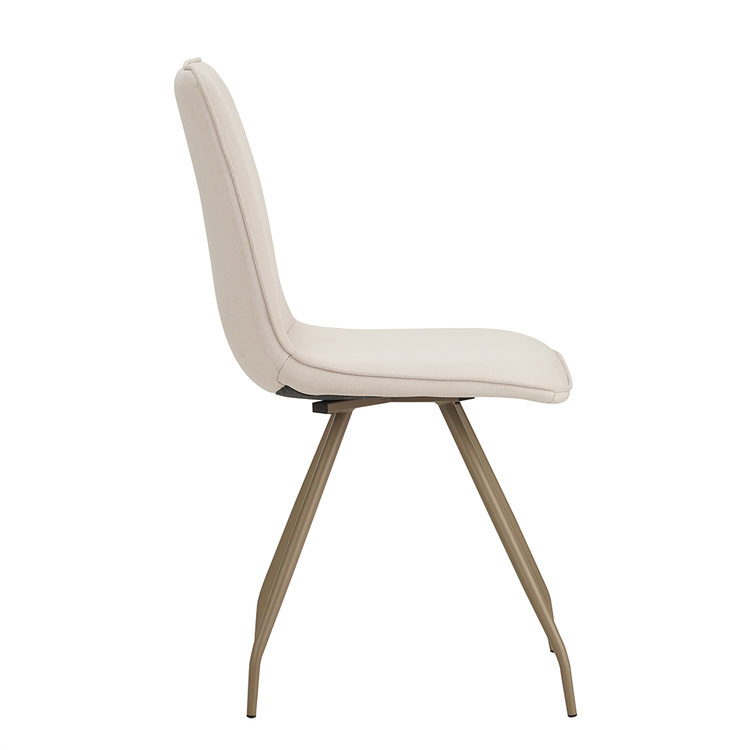 Chaise de salle à manger scandinave Pippi beige tissu recyclé