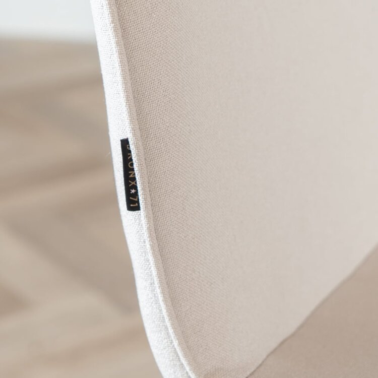 Chaise de salle à manger scandinave Pippi beige tissu recyclé