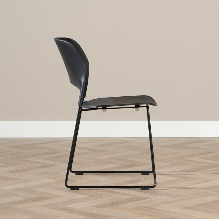 Chaise de salle à manger scandinave Elena noir