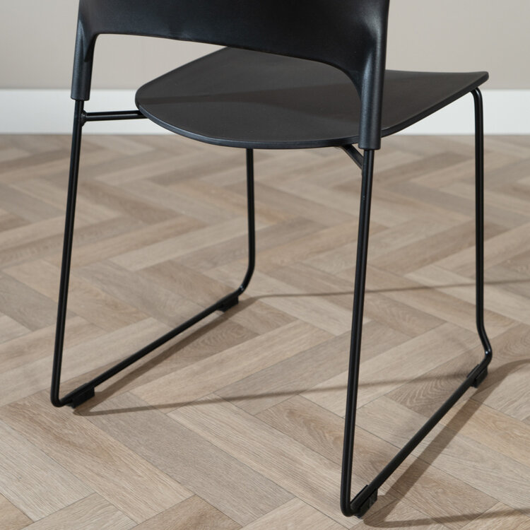 Chaise de salle à manger scandinave Elena noir