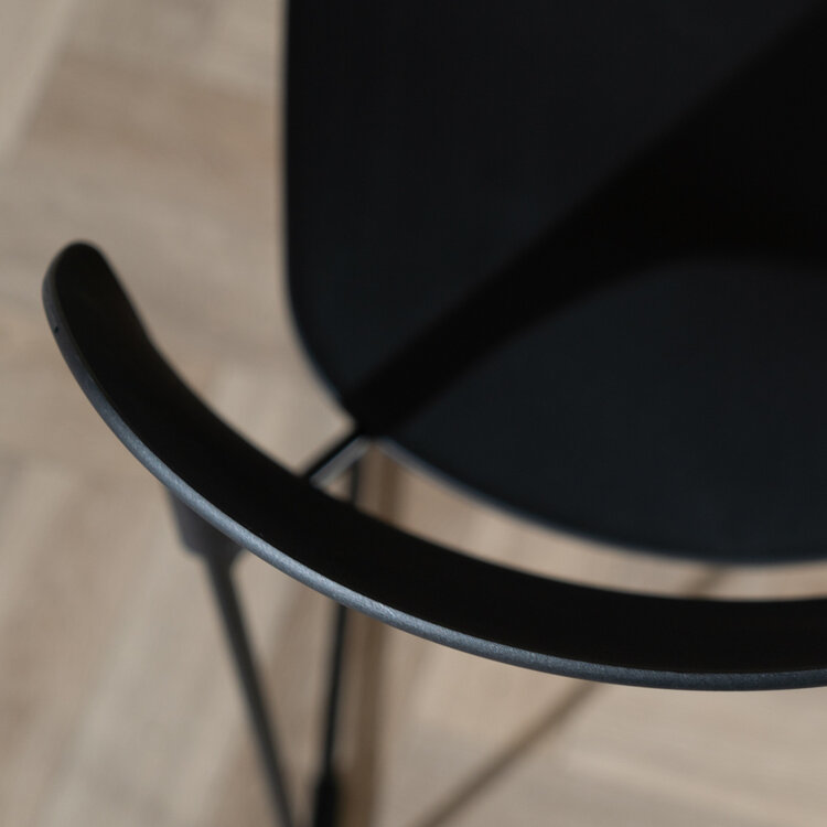 Chaise de salle à manger scandinave Elena noir