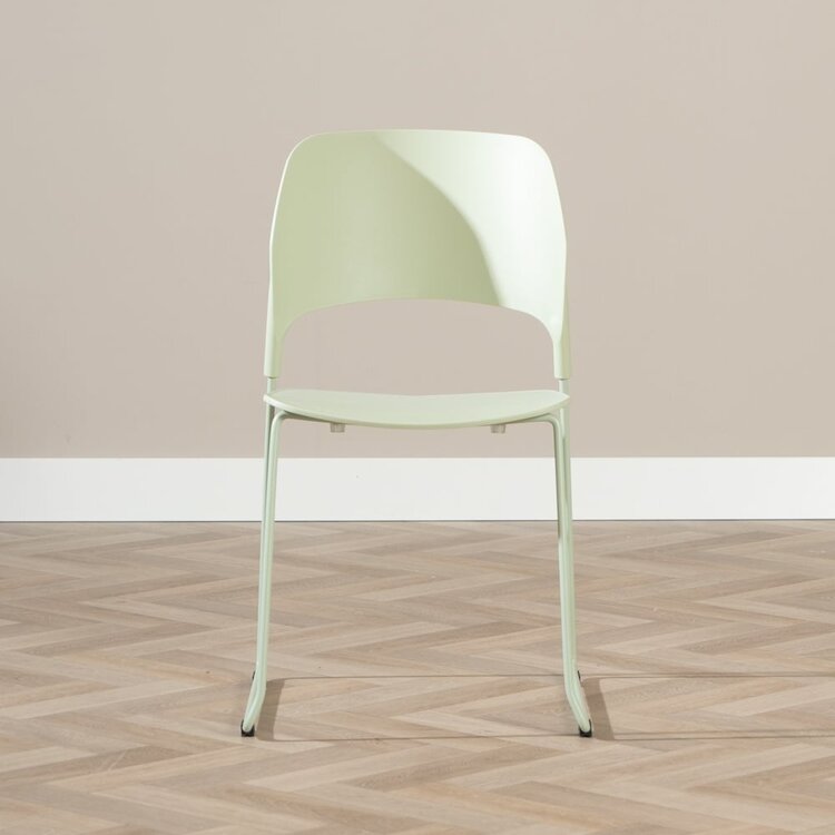 Chaise de salle à manger scandinave Elena vert clair