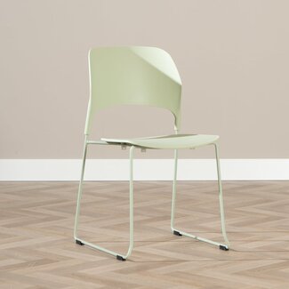 Chaise de salle à manger scandinave Elena vert clair