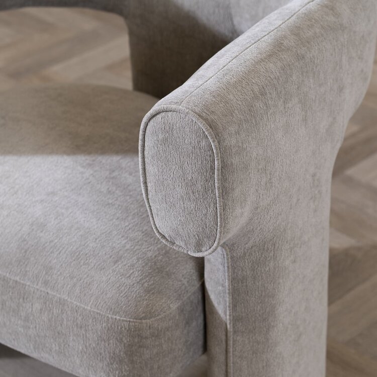 Fauteuil scandinave Bibi chenille taupe