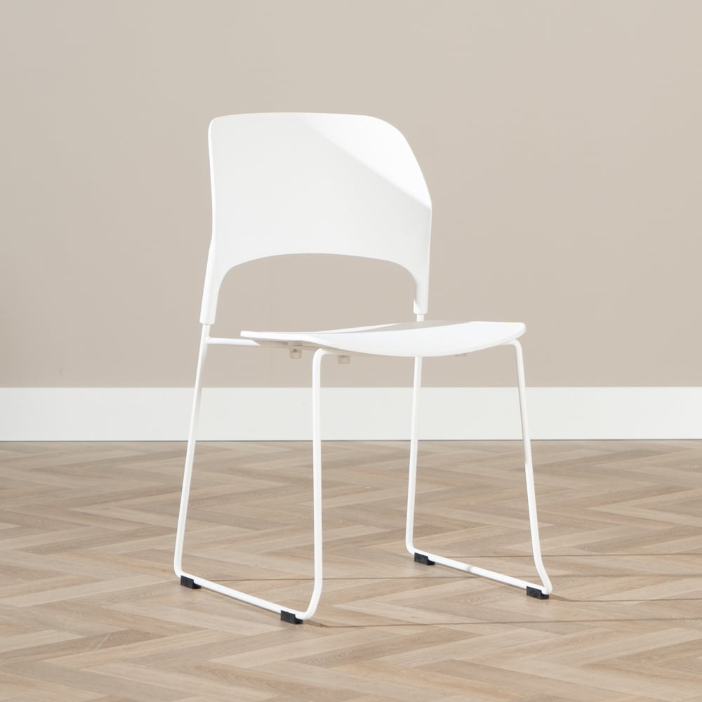 Chaise de salle à manger scandinave Elena blanc