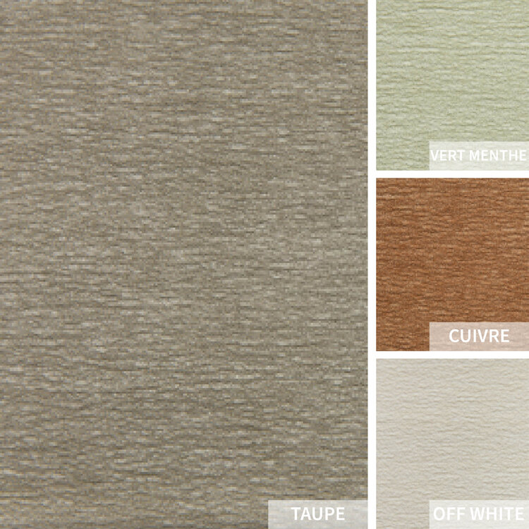 Pouf scandinave Mia chenille taupe