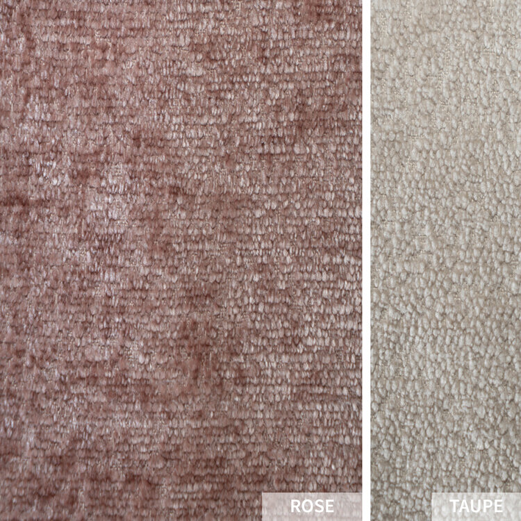 Canapé d'angle Memphis rose tissu chenille gauche