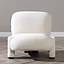 Fauteuil scandinave Louise chenille blanc cassé