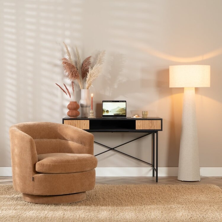 Fauteuil scandinave Valerie chenille terracotta