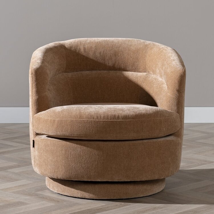 Fauteuil scandinave Valerie chenille terracotta