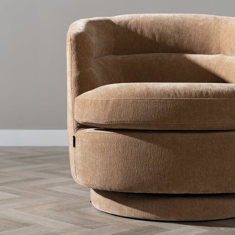 Fauteuil scandinave Valerie chenille terracotta