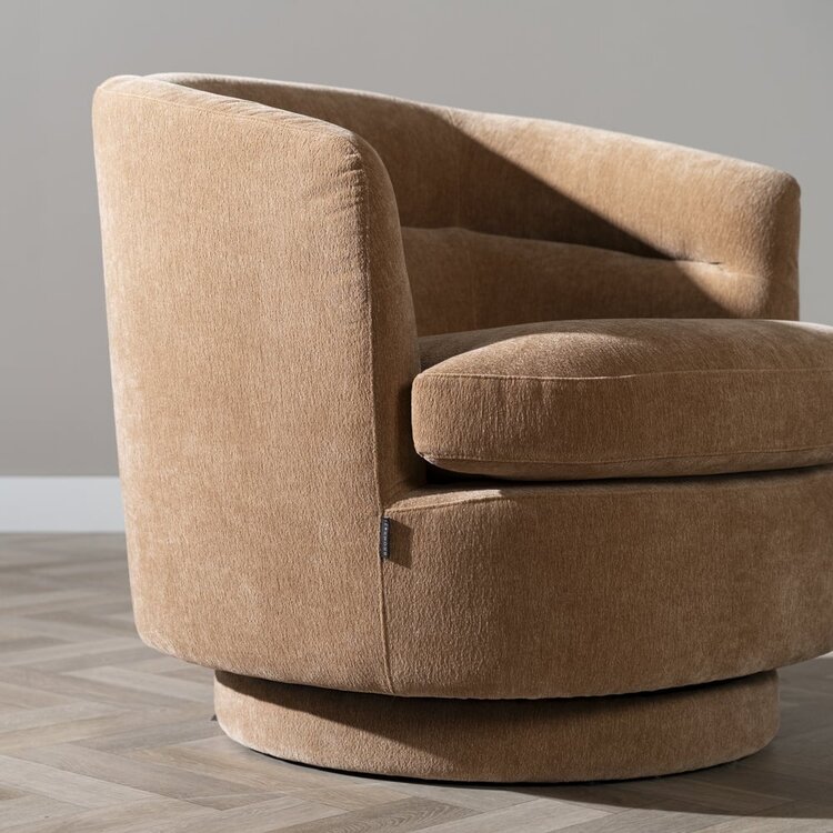 Fauteuil scandinave Valerie chenille terracotta