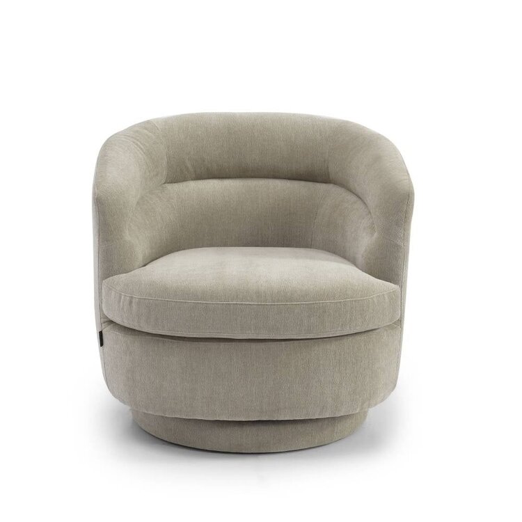 Fauteuil scandinave Valerie chenille taupe