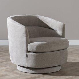 Fauteuil scandinave Valerie chenille taupe