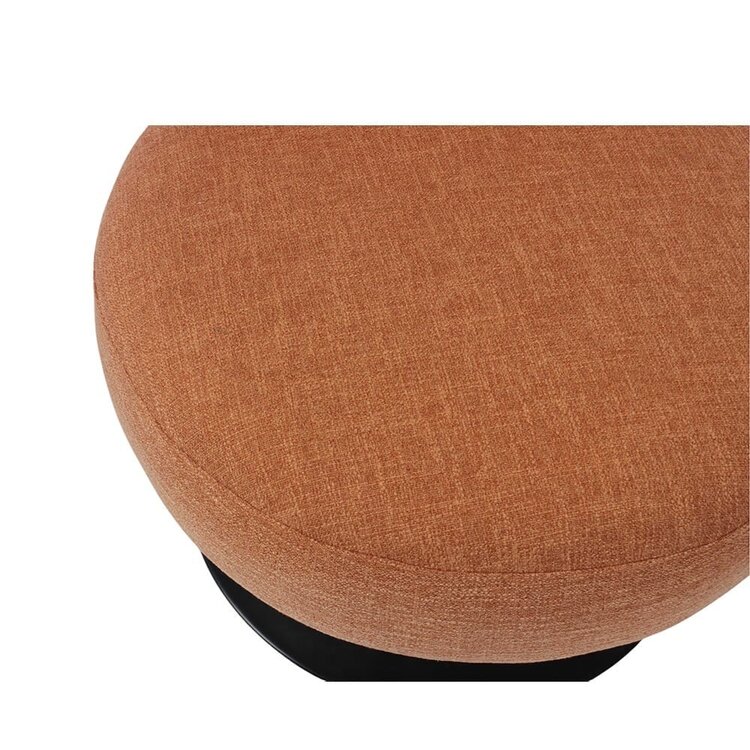 Fauteuil pivotant Metro tissu lin terracotta