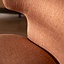 Fauteuil pivotant Metro tissu lin terracotta