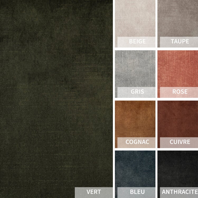 Pouf en velours Vegas vert foncé