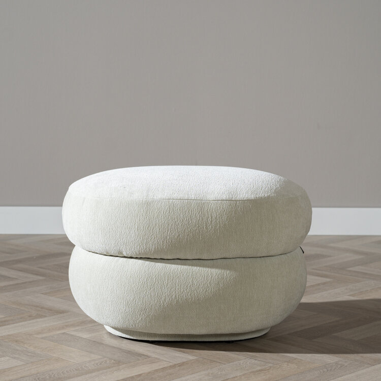 Pouf scandinave Mia chenille vert olive