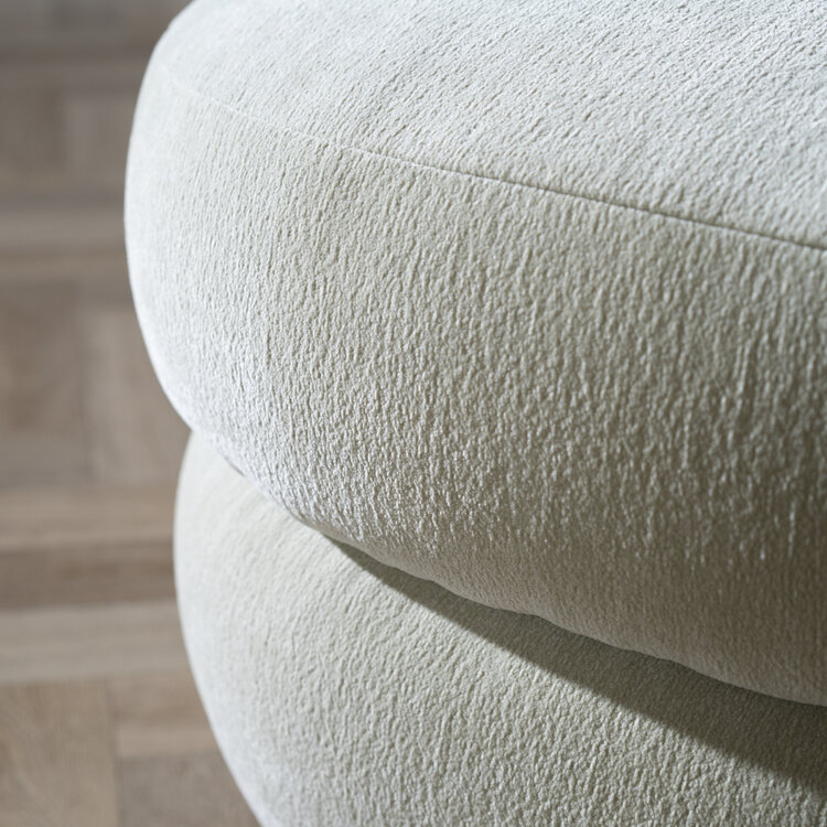 Pouf scandinave Mia chenille vert olive