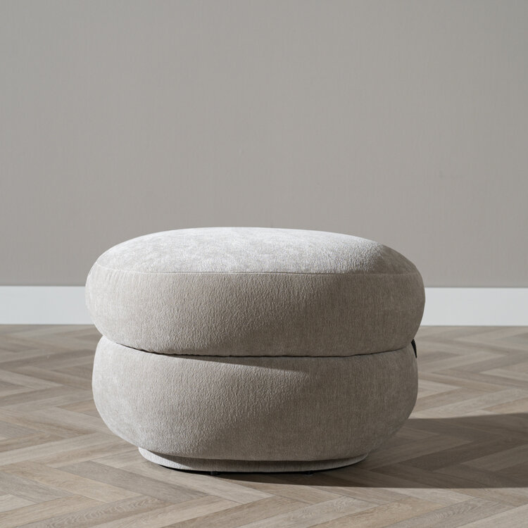 Pouf scandinave Mia chenille taupe