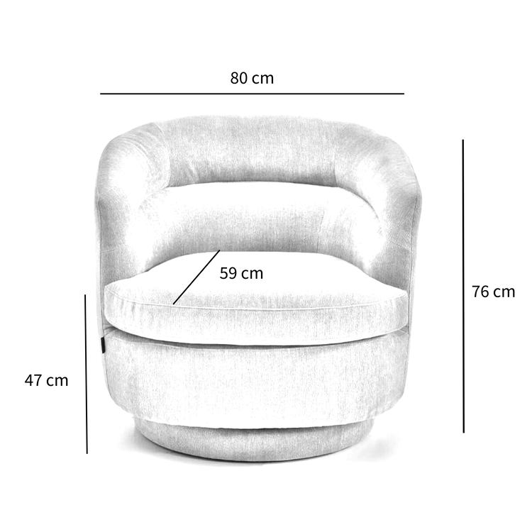 Fauteuil scandinave Valerie chenille vert menthe