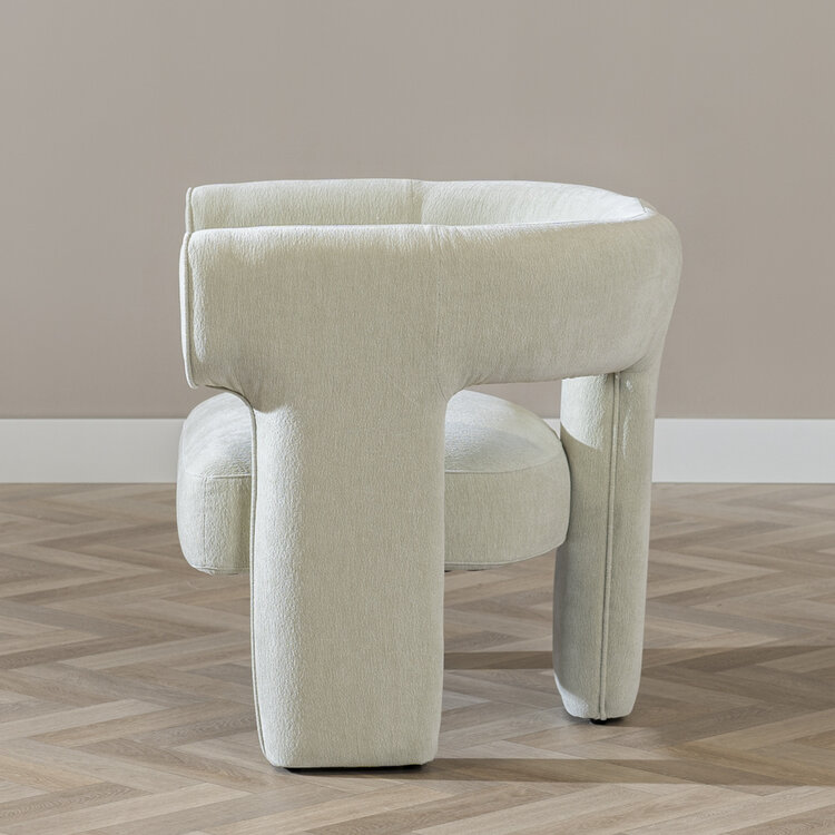 Fauteuil scandinave Bibi chenille vert menthe