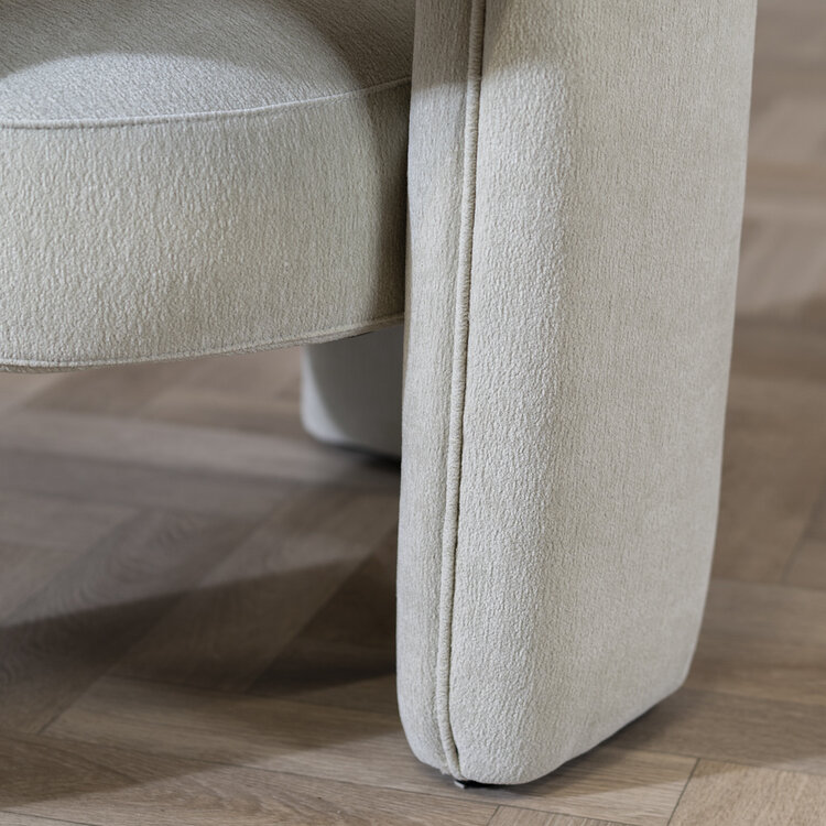 Fauteuil scandinave Bibi chenille vert menthe