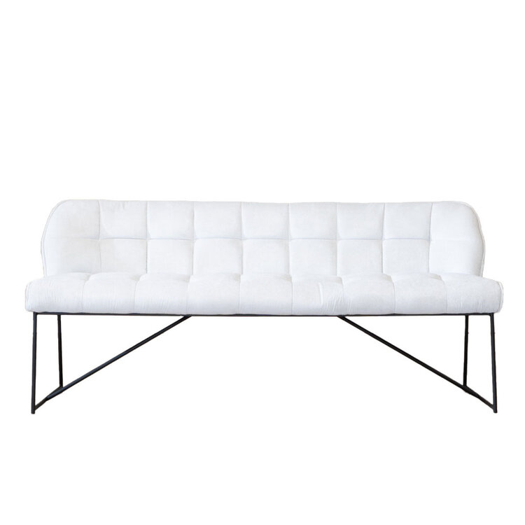 Banc de salle à manger scandinave Jelle 185 cm blanc