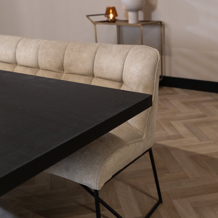 Banc de salle à manger scandinave Jelle 185 cm taupe