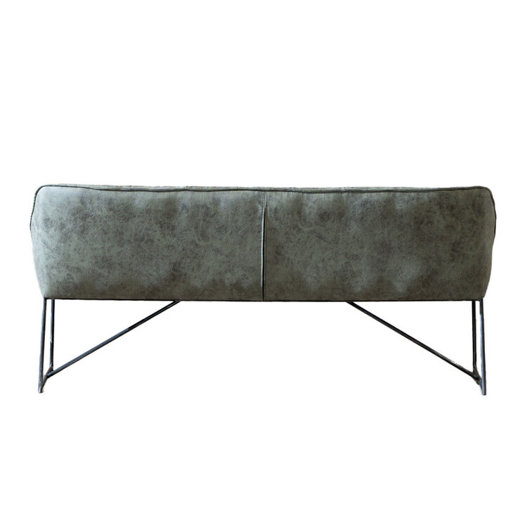 Banc de salle à manger industriel Abel 185 cm vert olive