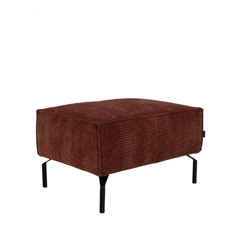 Pouf / hocker Kansas cuivre velours côtelé