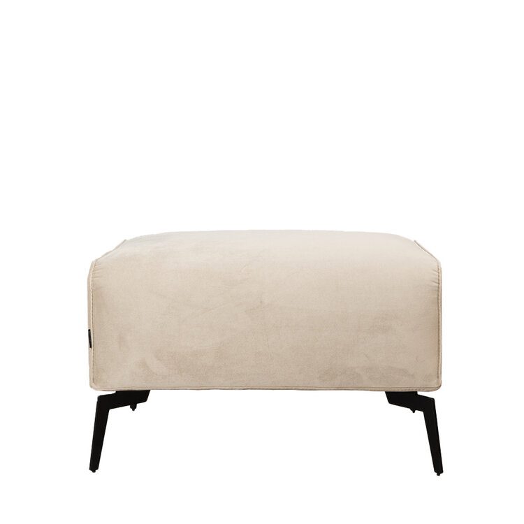 Pouf en velours Vegas beige