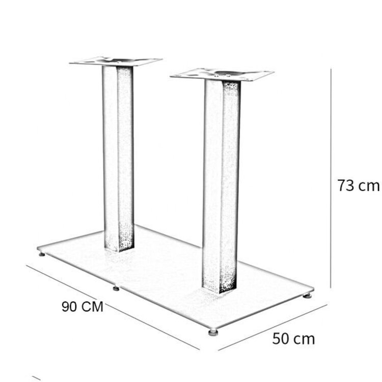 Pied de table en métal noir Sami