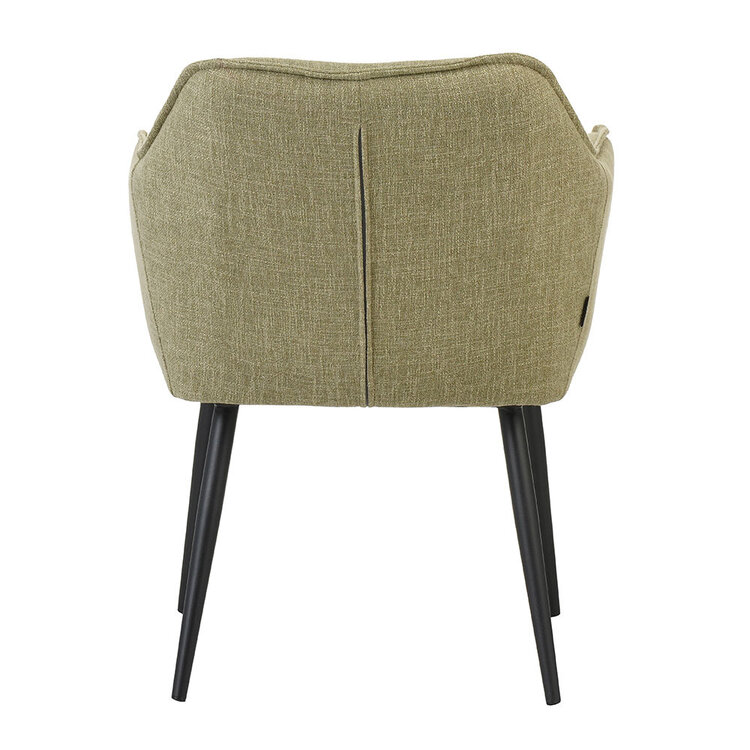 Chaise de salle à manger Ciara tissu lin vert olive