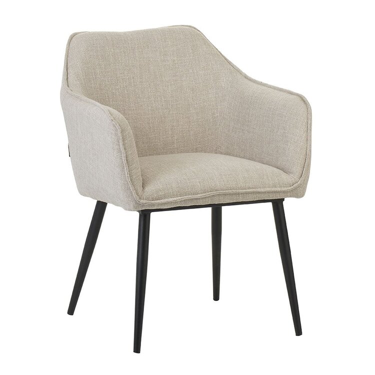 Chaise de salle à manger Ciara tissu lin taupe