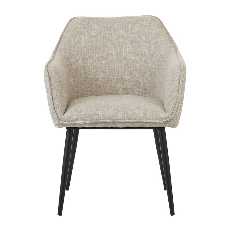 Chaise de salle à manger Ciara tissu lin taupe