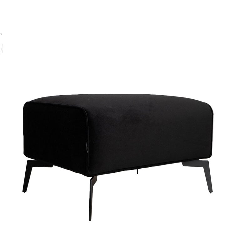 Pouf en velours Vegas noir