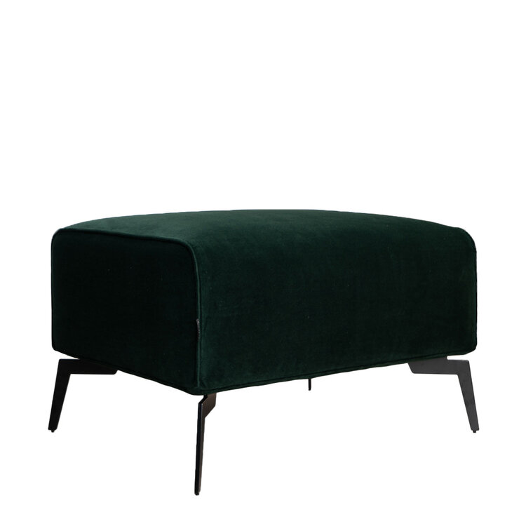 Pouf en velours Vegas vert
