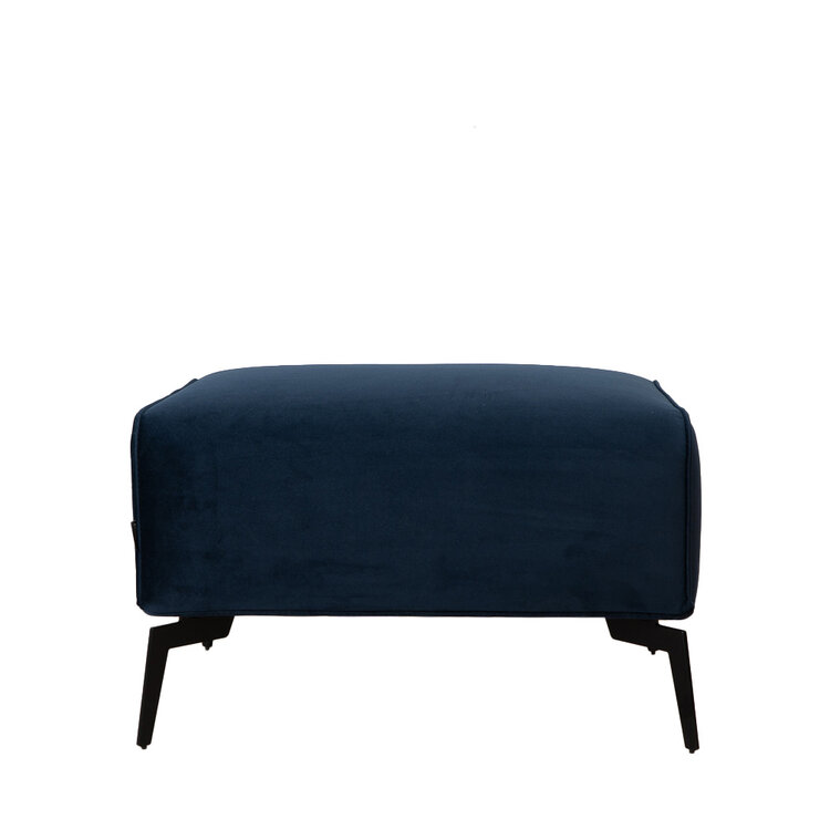 Pouf en velours Vegas bleu