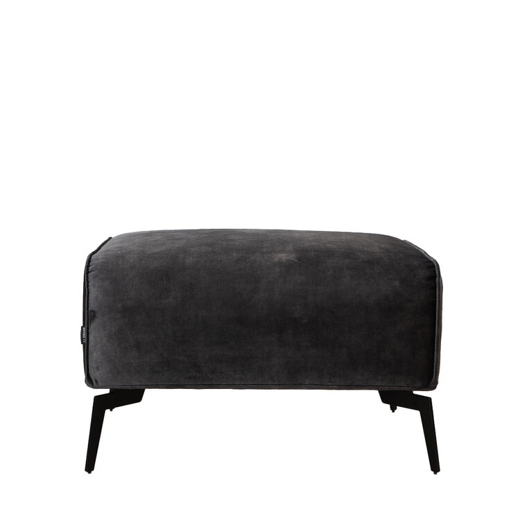 Pouf en velours Vegas anthracite