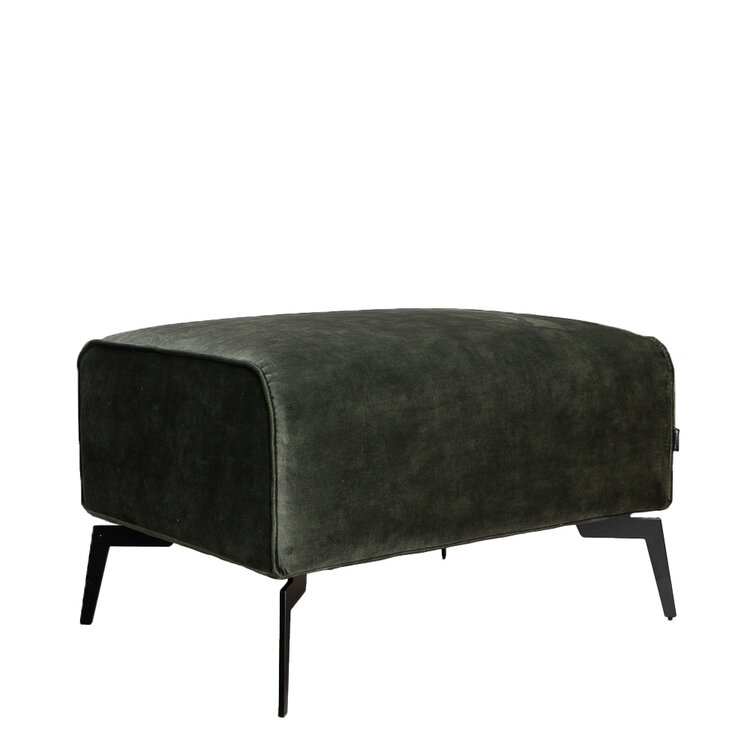 Pouf en velours Vegas vert foncé
