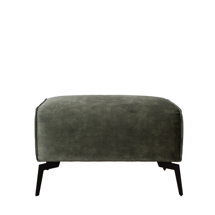 Pouf en velours Vegas vert foncé