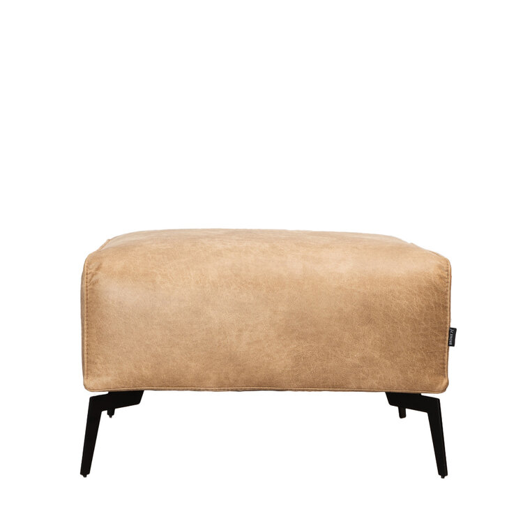 Pouf éco-cuir Vegas beige