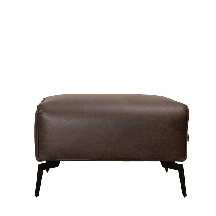 Pouf éco-cuir Vegas marron