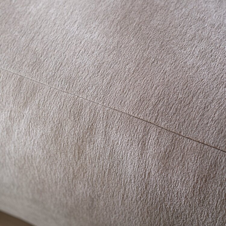 Canapé d'angle droit scandinave Karla chenille taupe