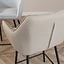 Tabouret de bar scandinave Andor tissu recyclé taupe 65-78 cm