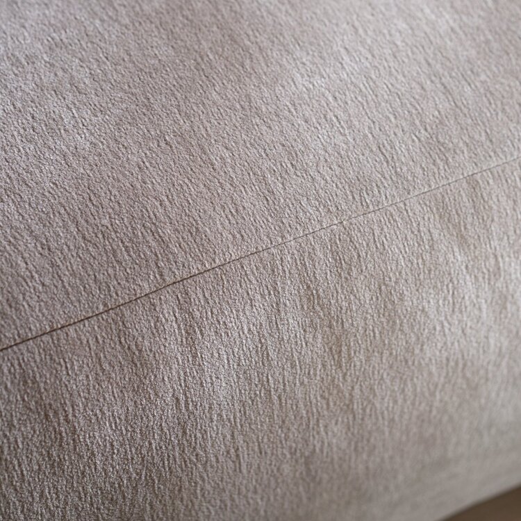 Canapé d'angle gauche scandinave Karla chenille taupe