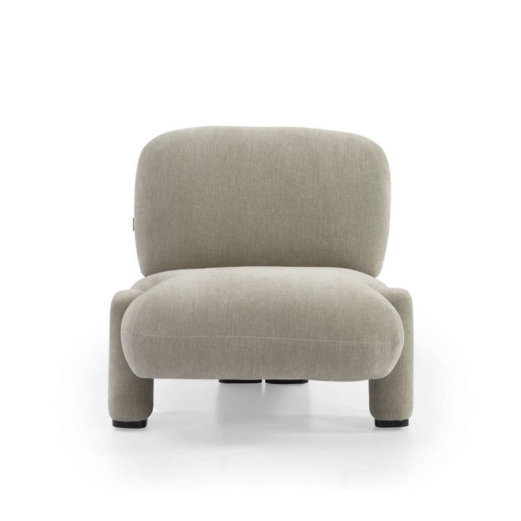 Fauteuil scandinave Louise chenille taupe